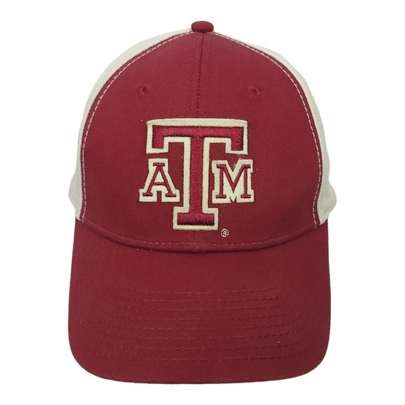 The Game Texas A&M Aggies Strapback Cap Trucker Baseball Hat Maroon White - Picture 1 of 12